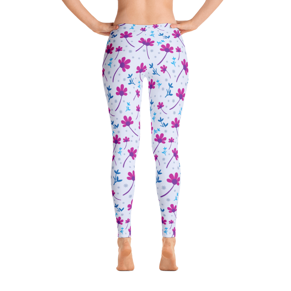 Floral Pattern – Light and Blue – Leggings