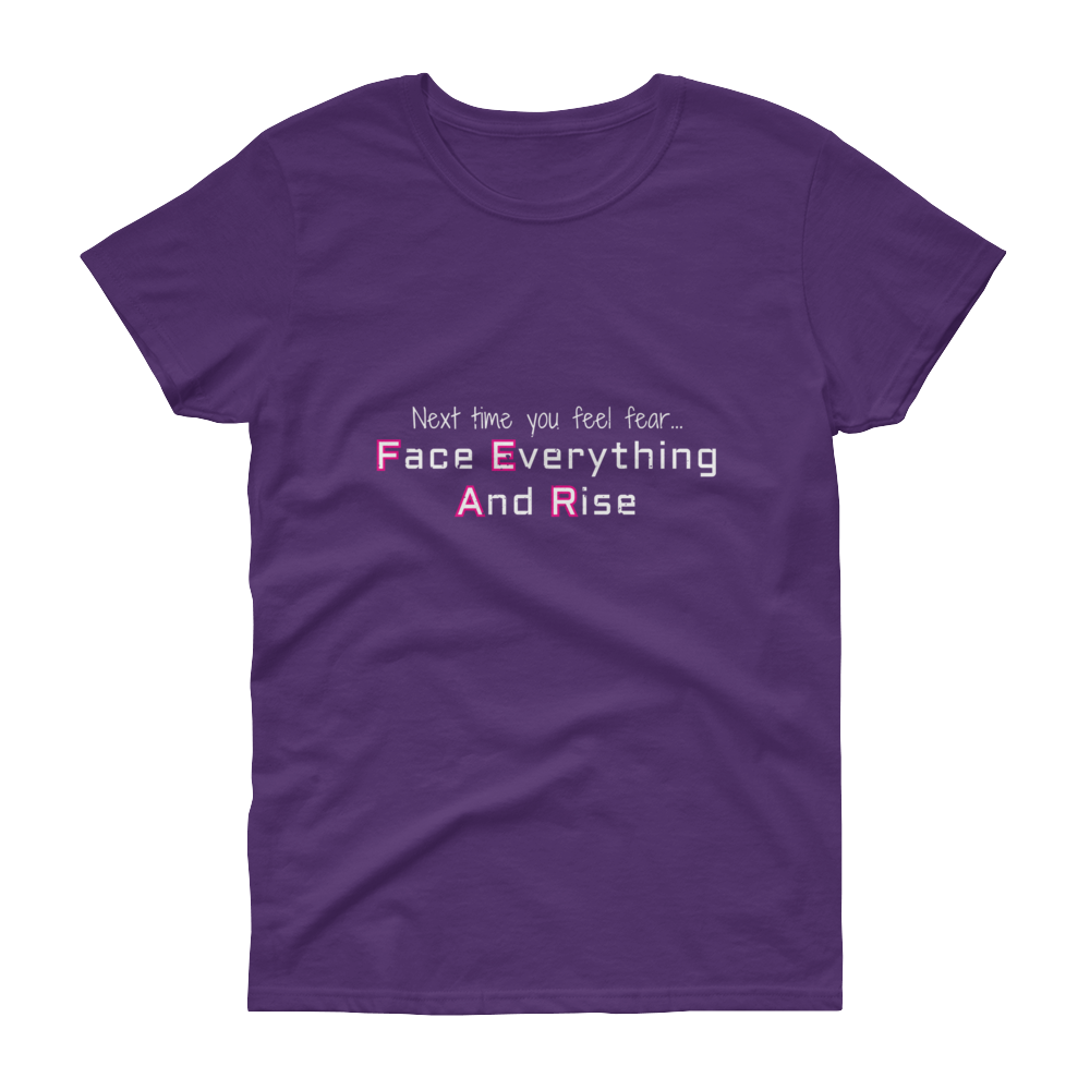 Face Everything And Rise – Dark & White – Women’s short sleeve t-shirt