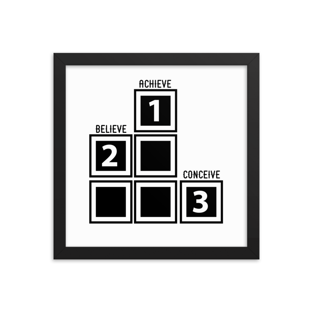 Conceive-Believe-Achieve – Enhanced Matte Paper Framed Poster (in)