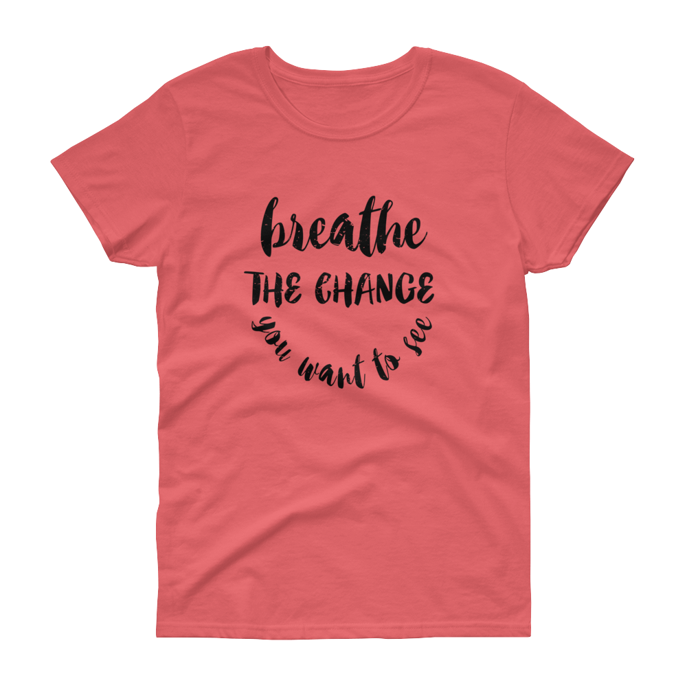Breathe The Change – Light & Black – Women’s short sleeve t-shirt