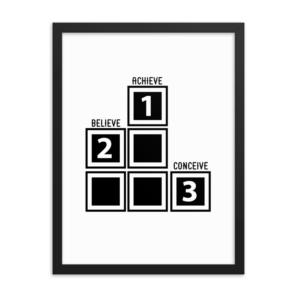 Conceive-Believe-Achieve – Enhanced Matte Paper Framed Poster (in)