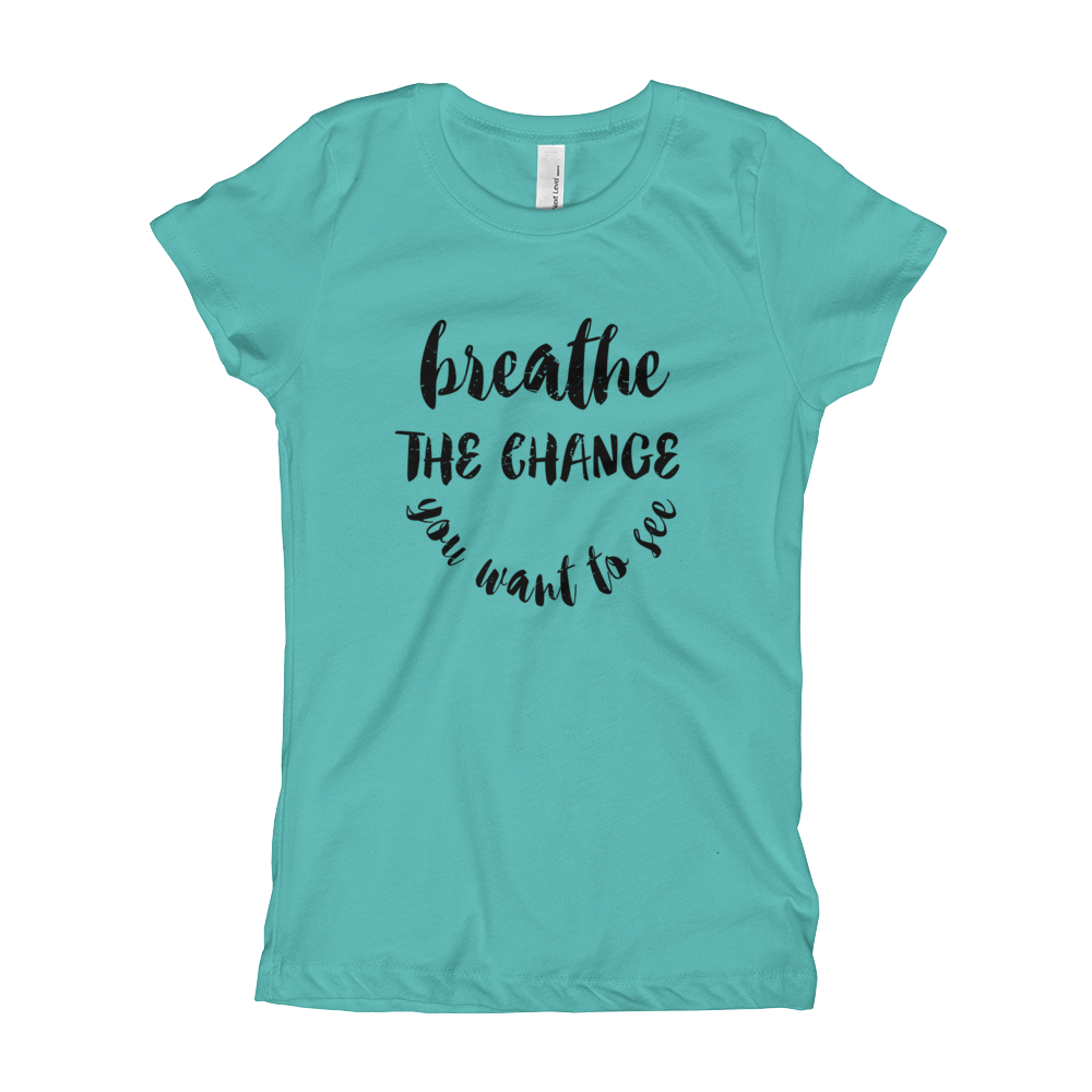 Breathe The Change – Light & Black – Girl’s T-Shirt