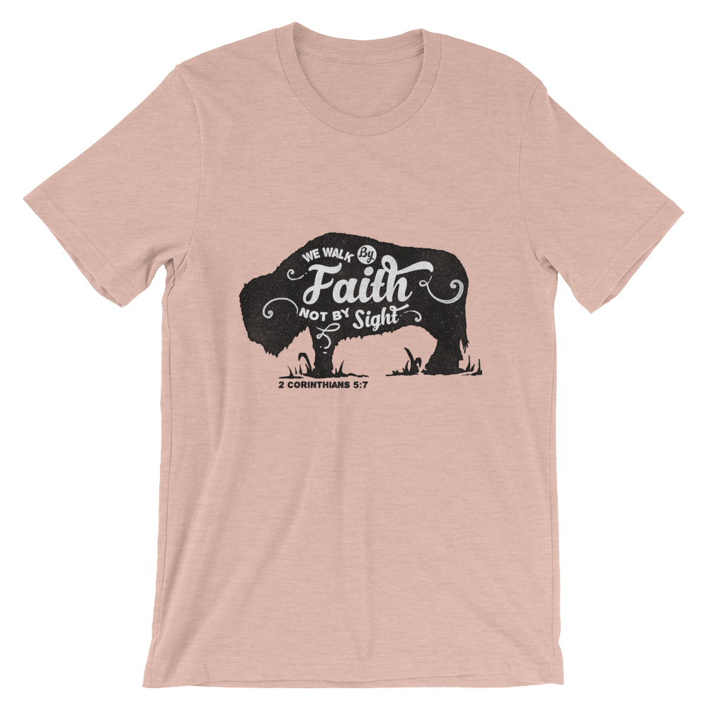 Walk By Faith – Light – Short-Sleeve Unisex T-Shirt