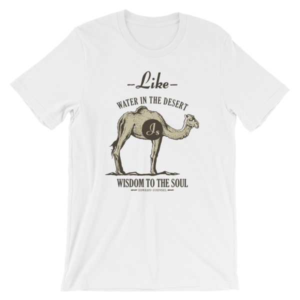 Like Water In The Desert Is Wisdom To The Soul - Light - Short-Sleeve Unisex T-Shirt - I Wear The Words Of Life