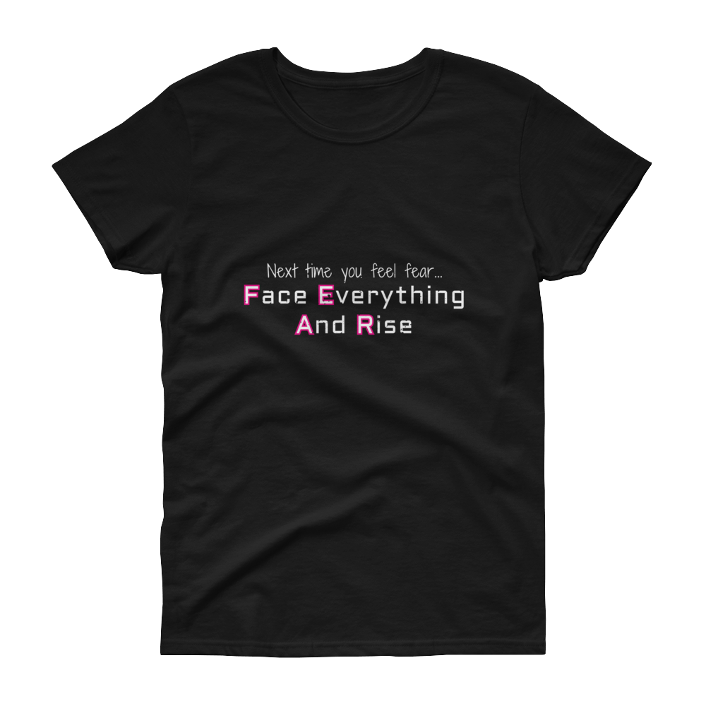 Face Everything And Rise – Dark & White – Women’s short sleeve t-shirt