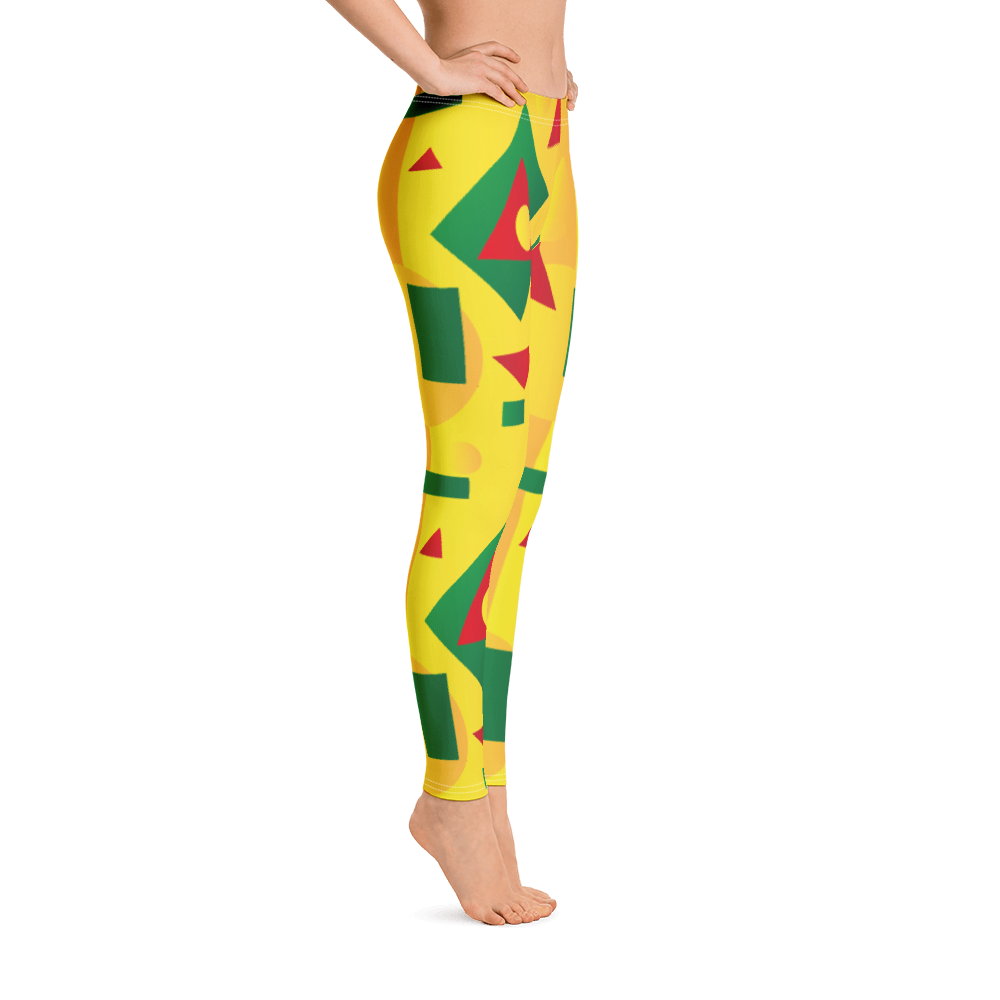 Geometric Pattern – Yellow and Colored – Leggings