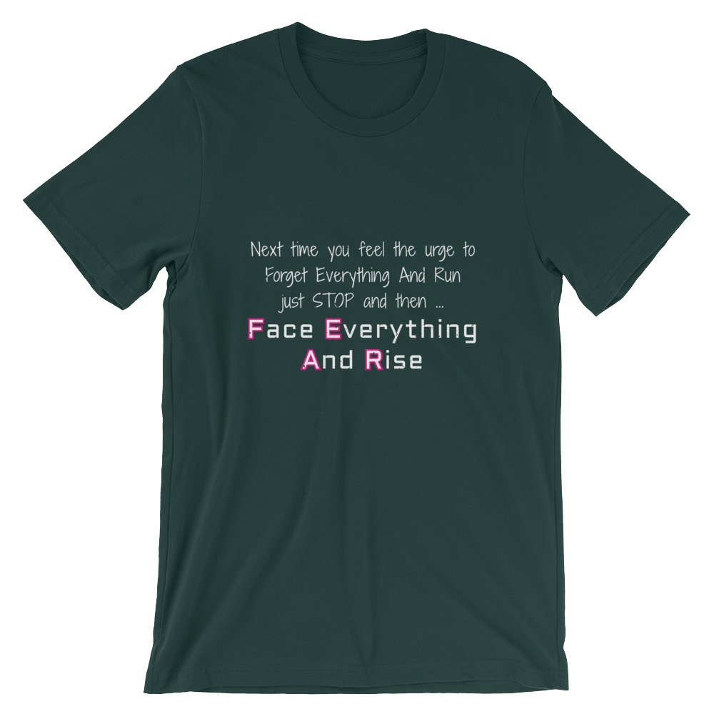 Face Everything And Rise – Dark & White – Short-Sleeve Unisex T-Shirt
