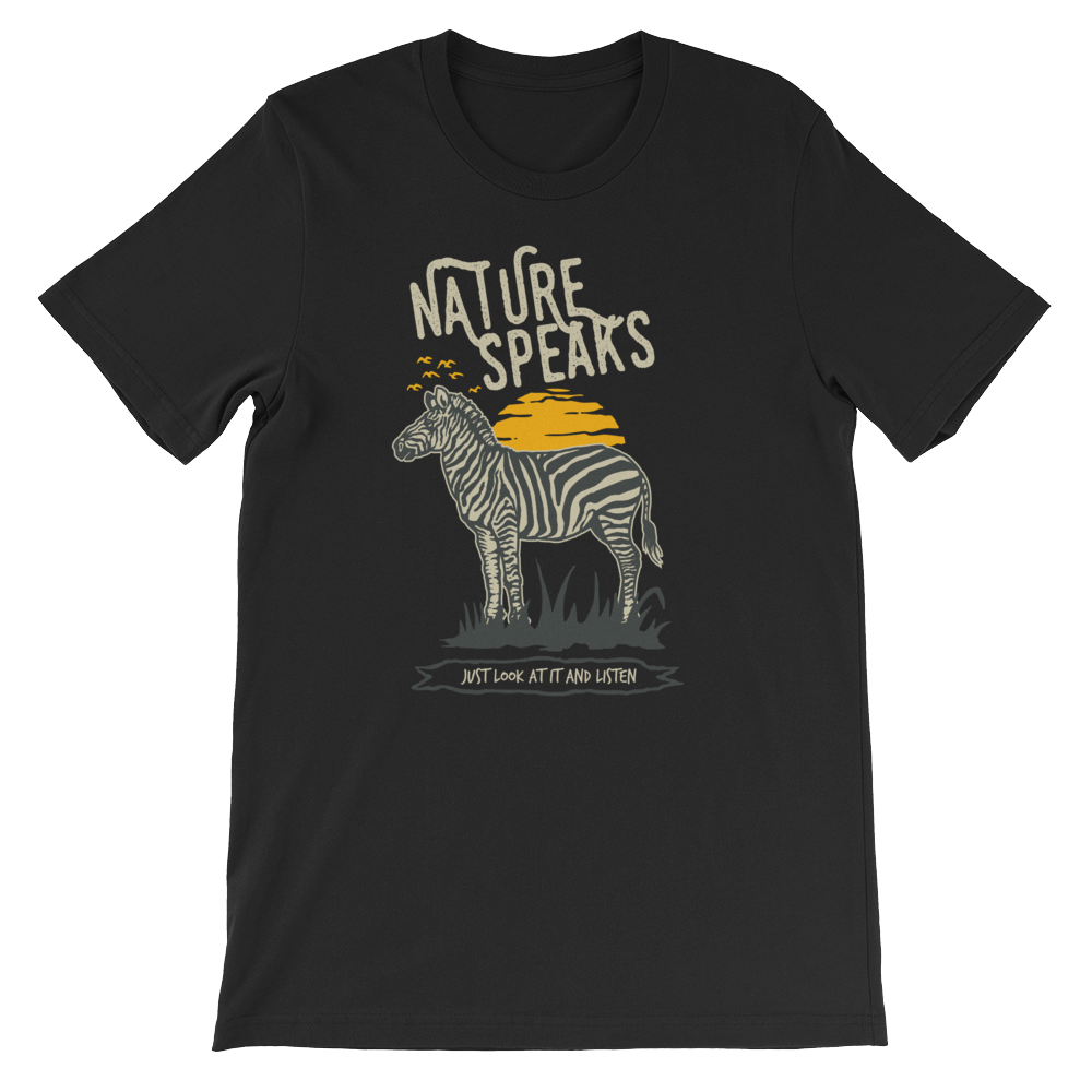 Nature Speaks – Dark – Short-Sleeve Unisex T-Shirt