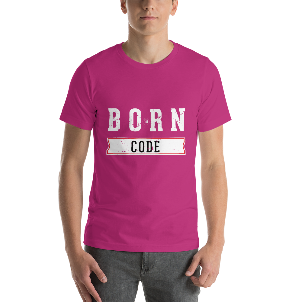 Born To Code – Dark Colored – Short-Sleeve Unisex T-Shirt