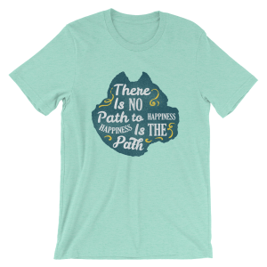 Happiness Is The Path – Light – Short-Sleeve Unisex T-Shirt