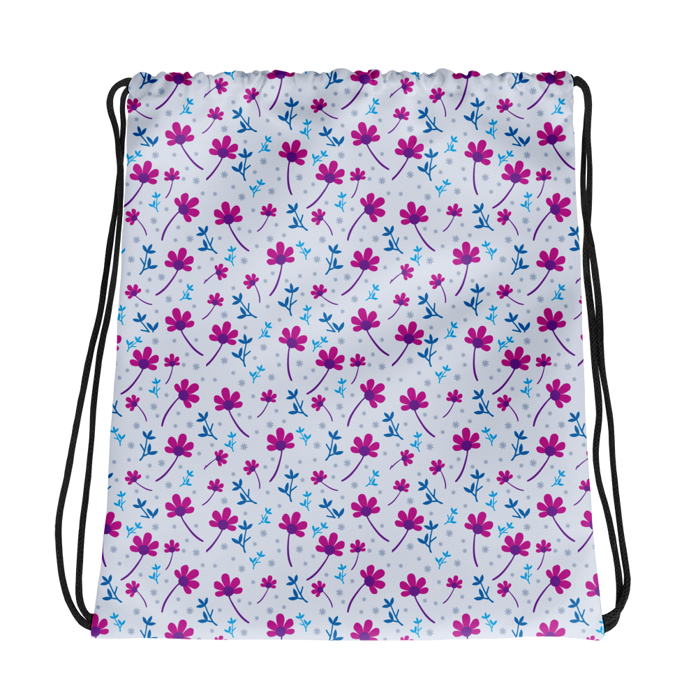 Floral Pattern – Light and Violet – Drawstring bag