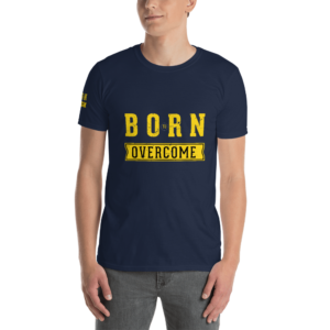 Born To Overcome – Dark & Gold – Short-Sleeve Unisex T-Shirt