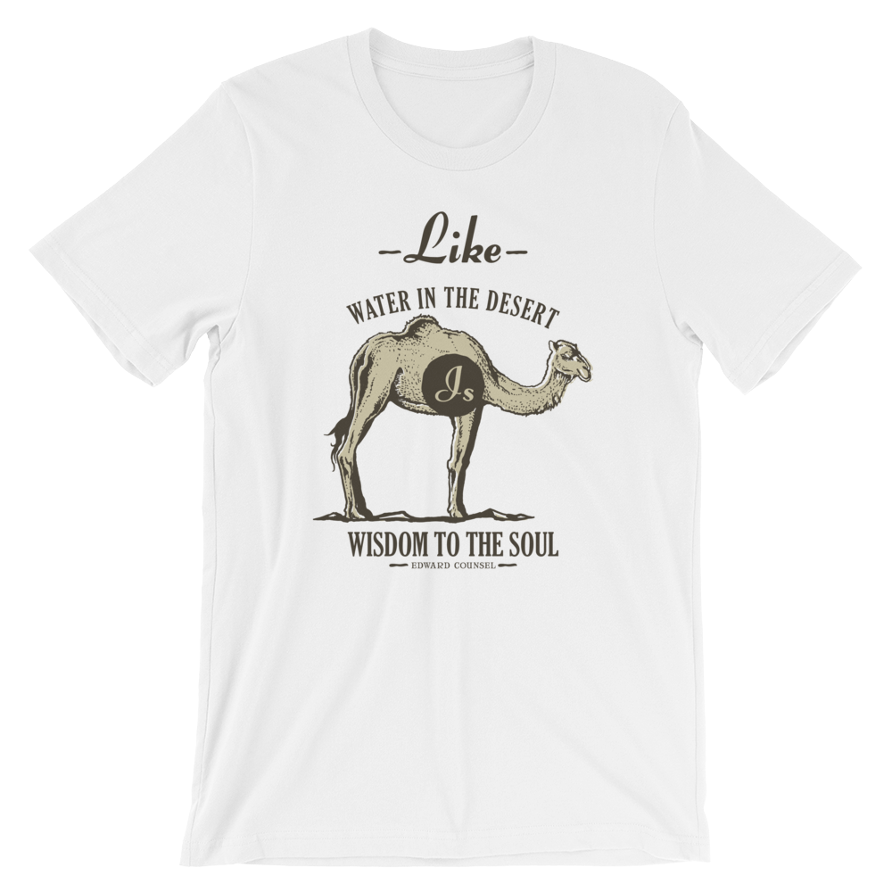Like Water In The Desert Is Wisdom To The Soul – Light – Short-Sleeve Unisex T-Shirt
