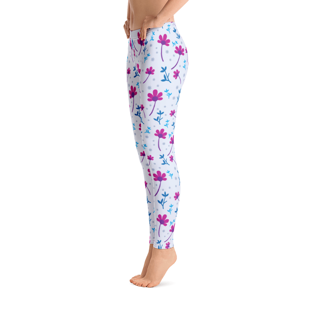 Floral Pattern – Light and Blue – Leggings