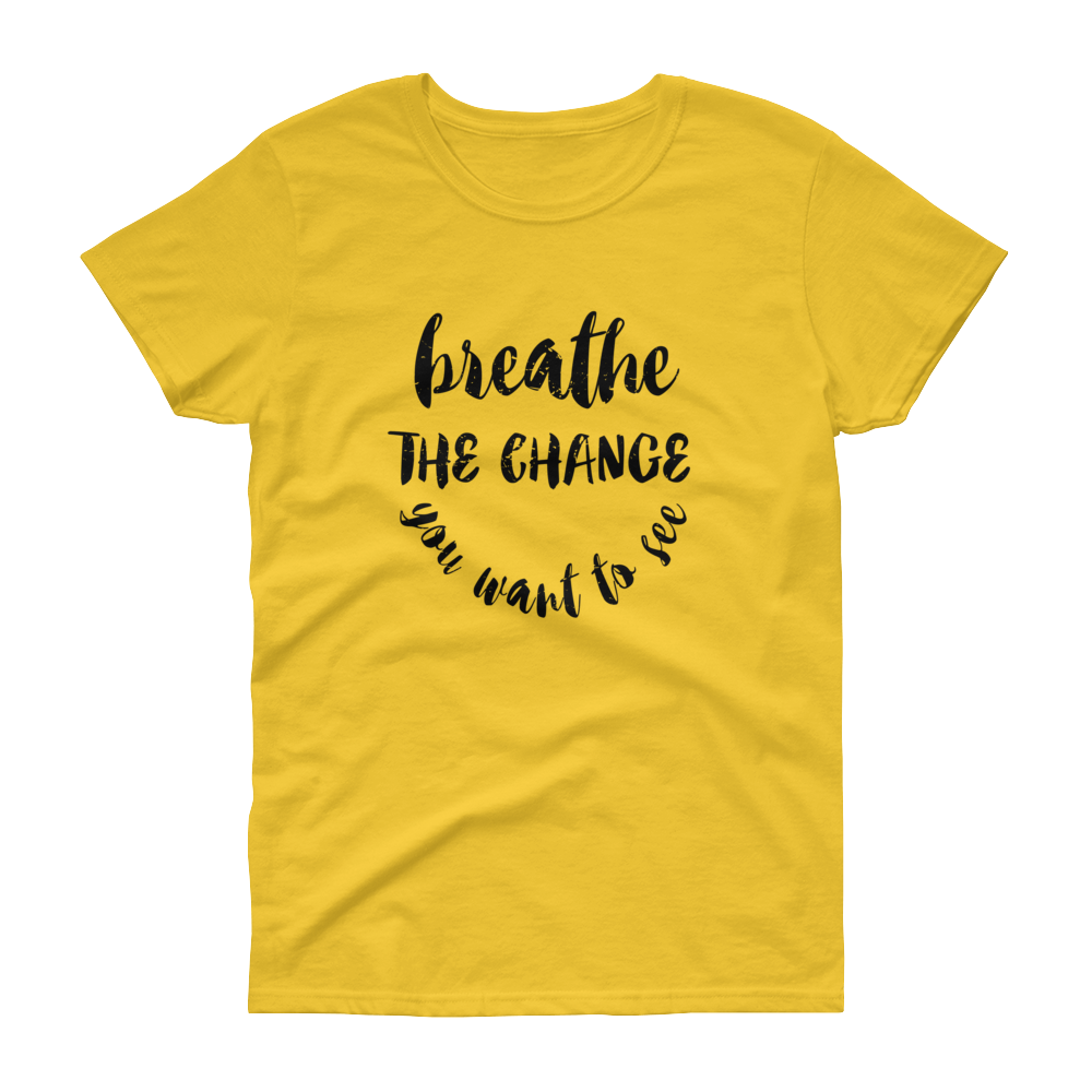 Breathe The Change - Light & Black - Women's short sleeve t-shirt