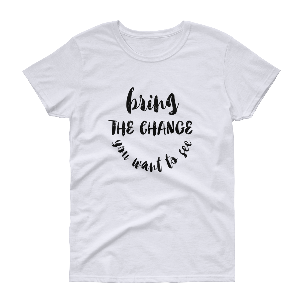 Bring The Change – Light & Black – Women’s short sleeve t-shirt