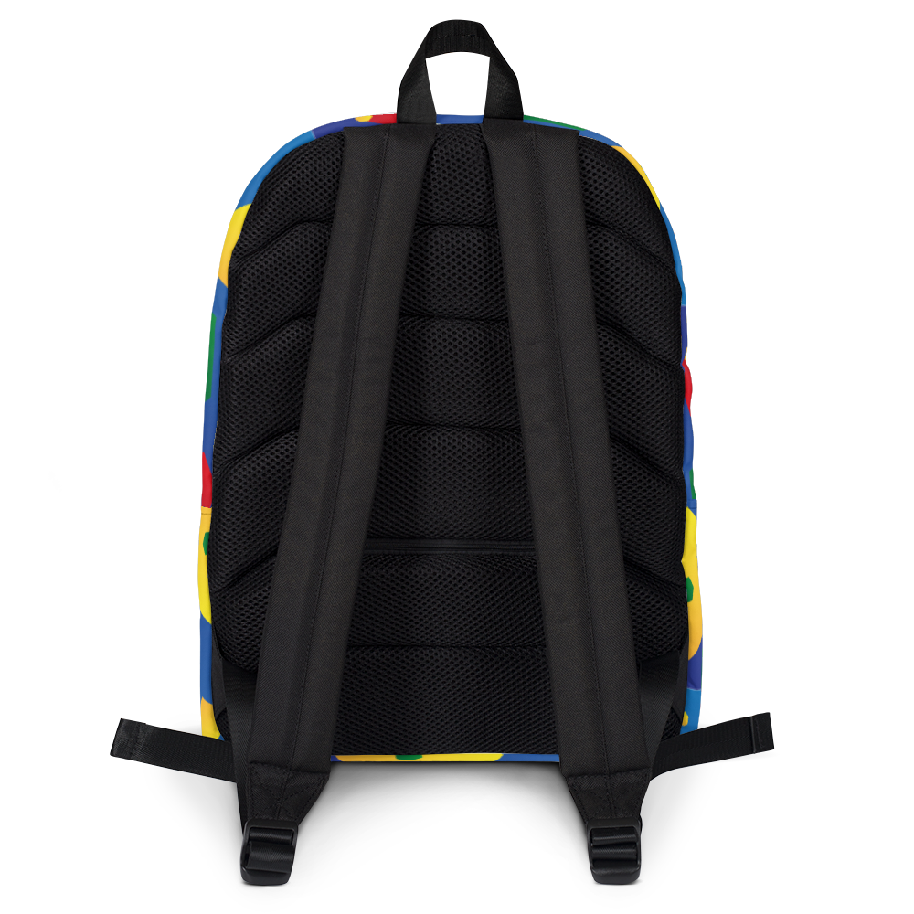 Geometric Pattern – Blue and Colored – Backpack