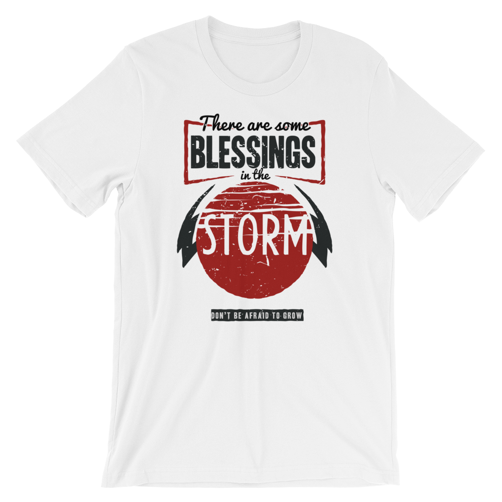 Blessings In The Storm – Light – Short-Sleeve Unisex T-Shirt