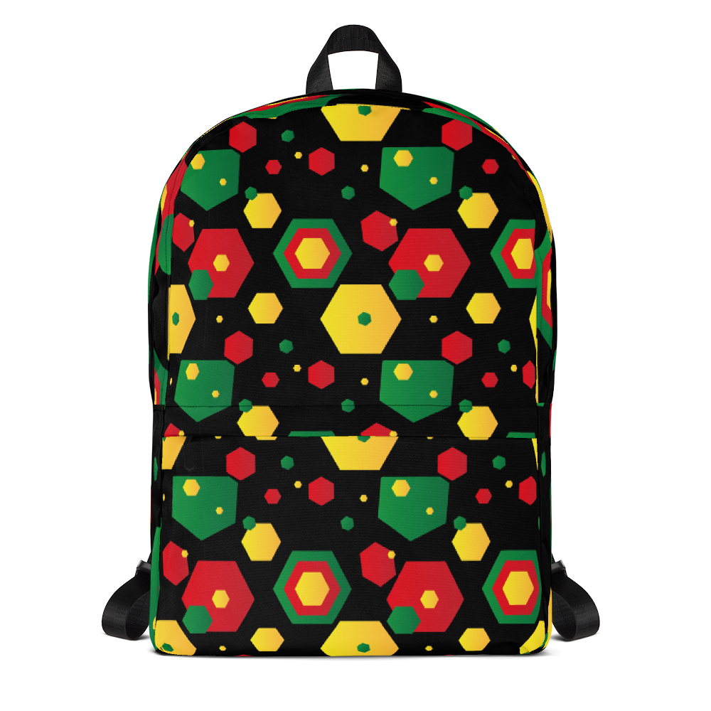 Geometric Pattern – Dark and Colored – Backpack